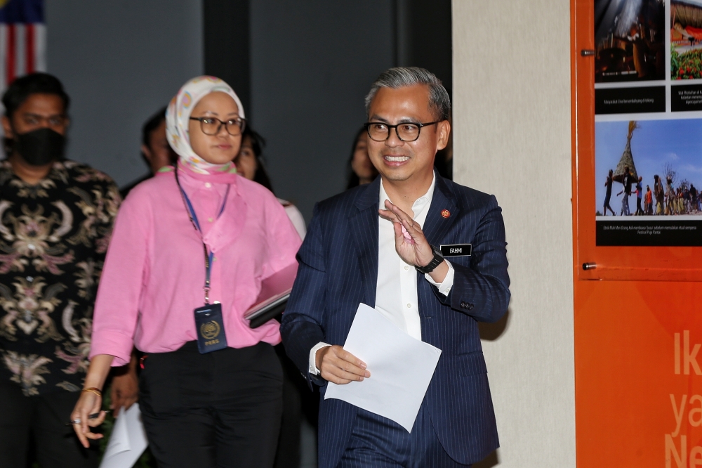 Communications Minister Fahmi Fadzil said the delay was also for the board of DNB to take shape before the rollout. — Picture by Choo Choy May