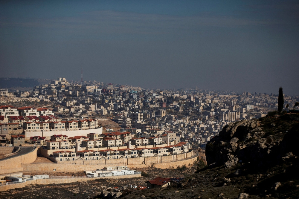 A general view picture shows the Israeli settlement of Efrat in the Gush Etzion settlement block as Bethlehem is seen in the background, in the Israeli-occupied West Bank January 28, 2020. Israeli settlements in the occupied Palestinian territories have expanded by a record amount and risk eliminating any practical possibly of a Palestinian state, the UN human rights chief said today. — Reuters pic  