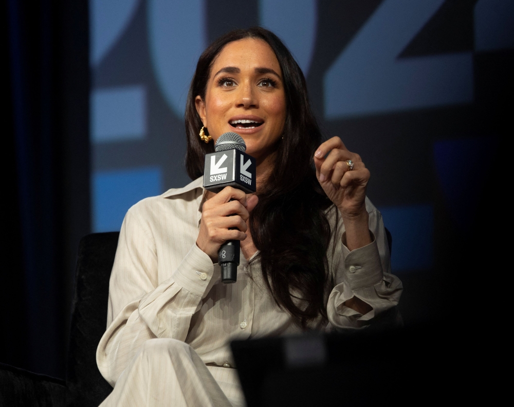 Meghan, Duchess of Sussex,speaks during a keynote on women’s representation in media and entertainment with Errin Haines, Katie Couric, Brooke Shields, and Nancy Wang Yuen at the South by Southwest Conference (SXSW) in Austin,Texas, US March 8, 2024. — Reuters pic
