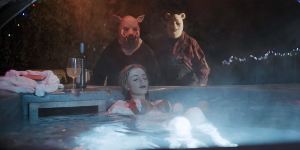Winnie the Pooh and Piglet go on a murder spree in the new independent slasher movie Winnie-the-Pooh: Blood and Honey — pic via Jagged Edge Productions