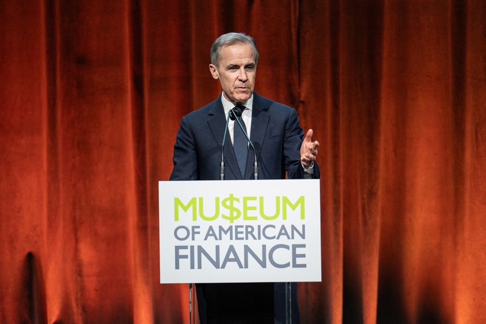 Mark Carney, the UN Special Envoy on Climate Action and Finance, speaks during The Museum of American Finance Gala, at the Ziegfeld Ballroom in New York City March 7, 2024. — Reuters pic