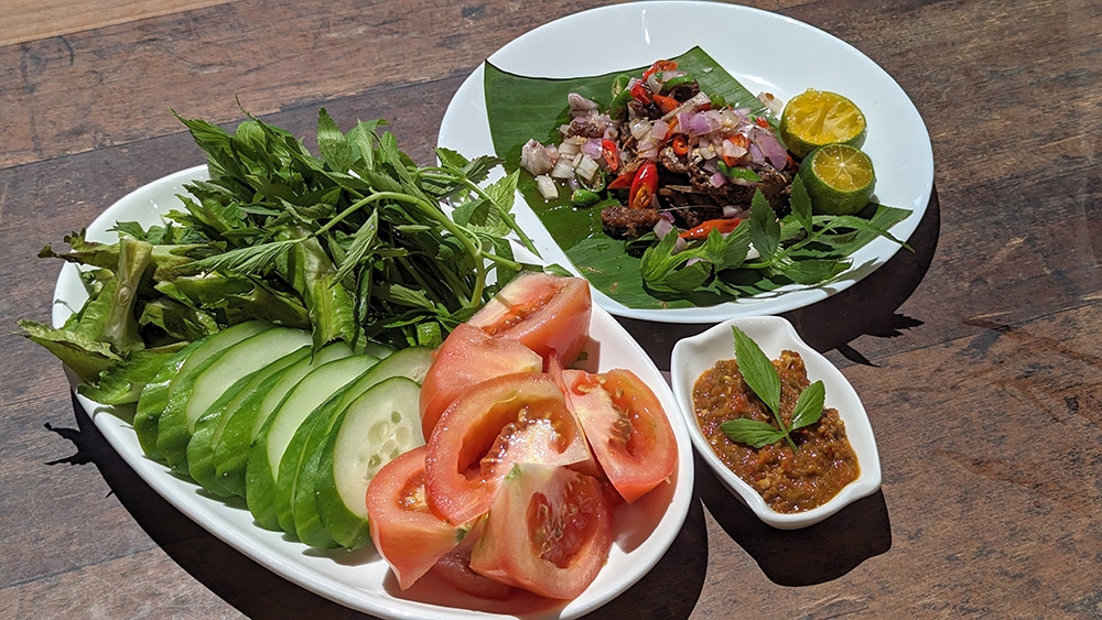 Ulam-ulaman and Ikan Masin help to balance the rest of the meal.