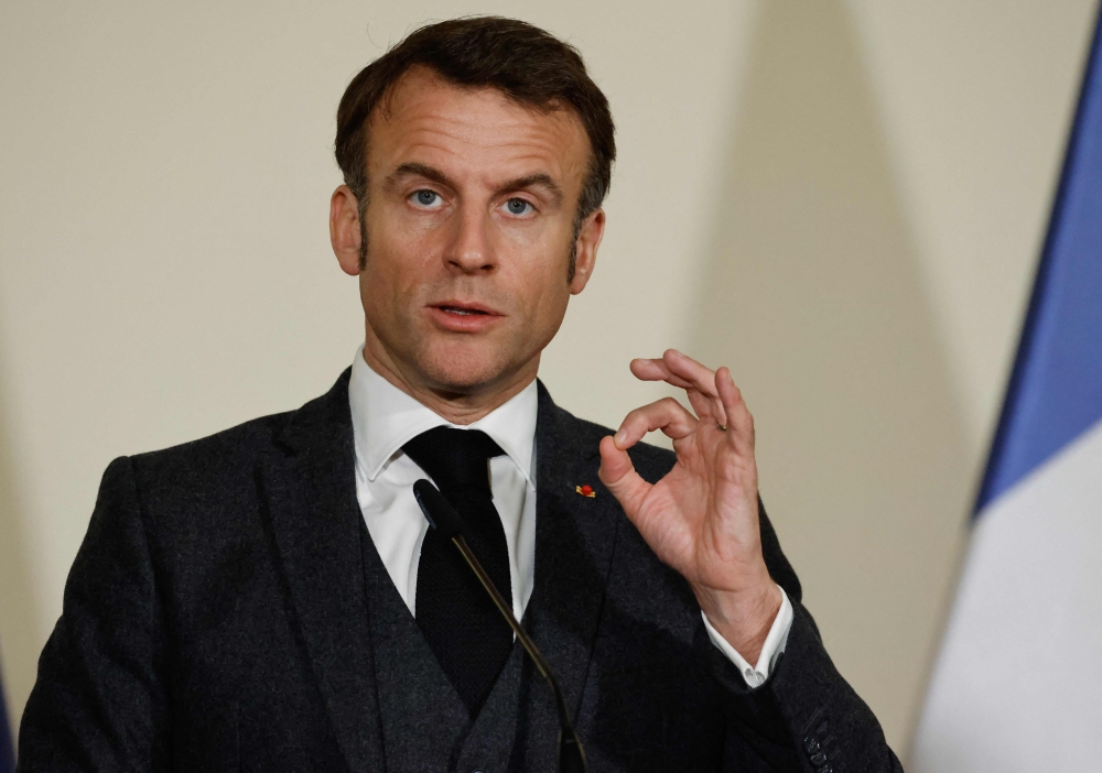 French President Emmanuel Macron will present a bill on assisted dying to go before parliament in May, he said in an interview published by French media yesterday. — AFP pic