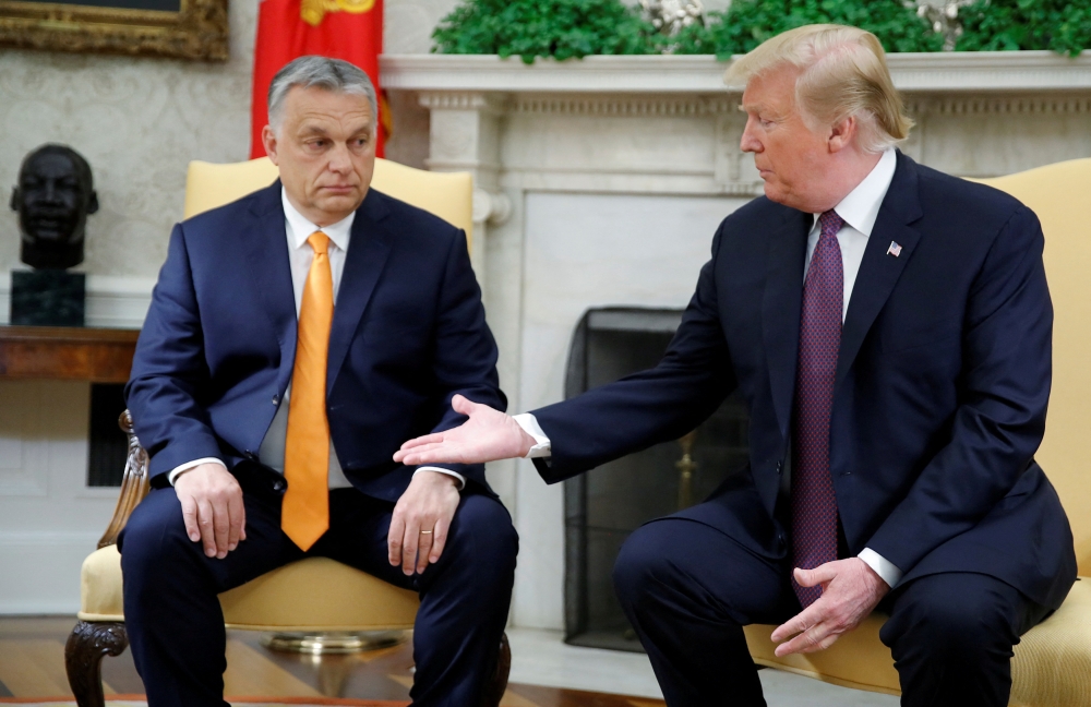 Nationalist premier Viktor Orban, who is backing his long-time ally’s bid to return to White House, met Trump in Florida on Friday. — Reuters file pic