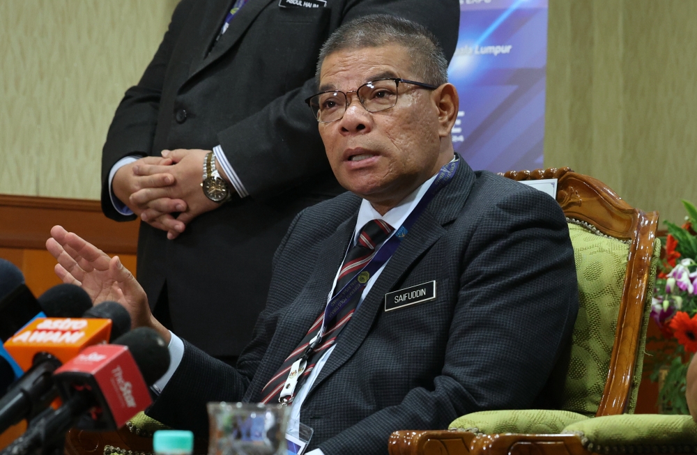 Home Minister Datuk Seri Saifuddin Nasution Ismail said the investigation is conducted under Section 505 of the Penal Code and Section 233 of the Communications and Multimedia Act 1998. — Bernama pic 