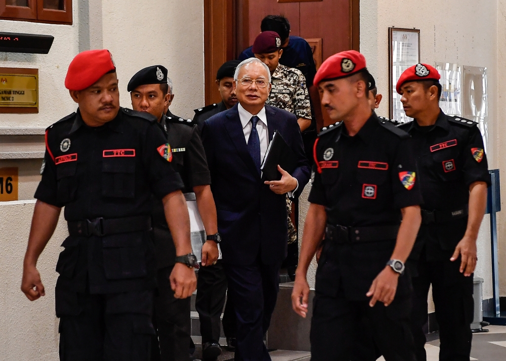 Datuk Seri Najib Razak is pictured at the High Court in Kuala Lumpur March 12, 2024. ― Bernama pic