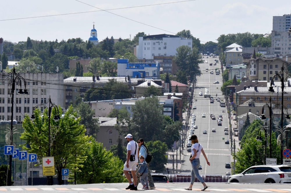 A general view a street in the Russian city of Kursk, some 150 km from Ukraine's border on May 28, 2023. — AFP pic