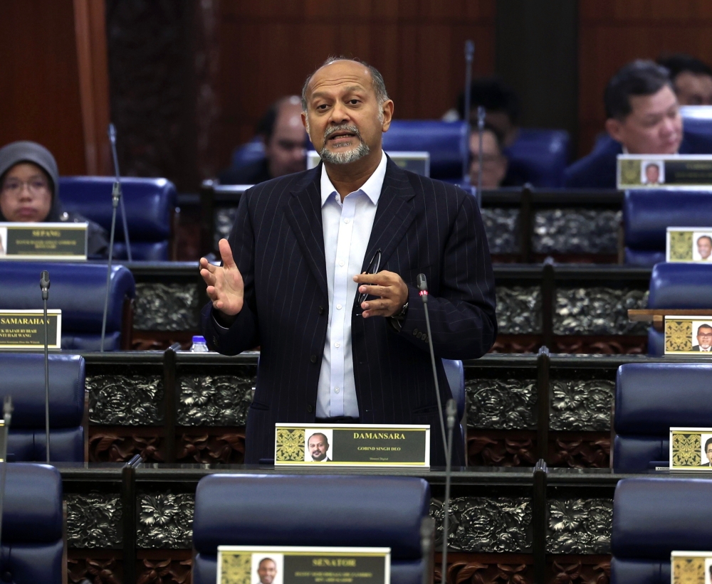 Digital Minister Gobind Singh Deo said his ministry, through the Personal Data Protection Commissioner’s Office, received complaints and reports of personal data leaks from other agencies, including the Royal Malaysia Police, Bank Negara Malaysia, and the Malaysian Communications and Multimedia Commission. — Bernama pic 
