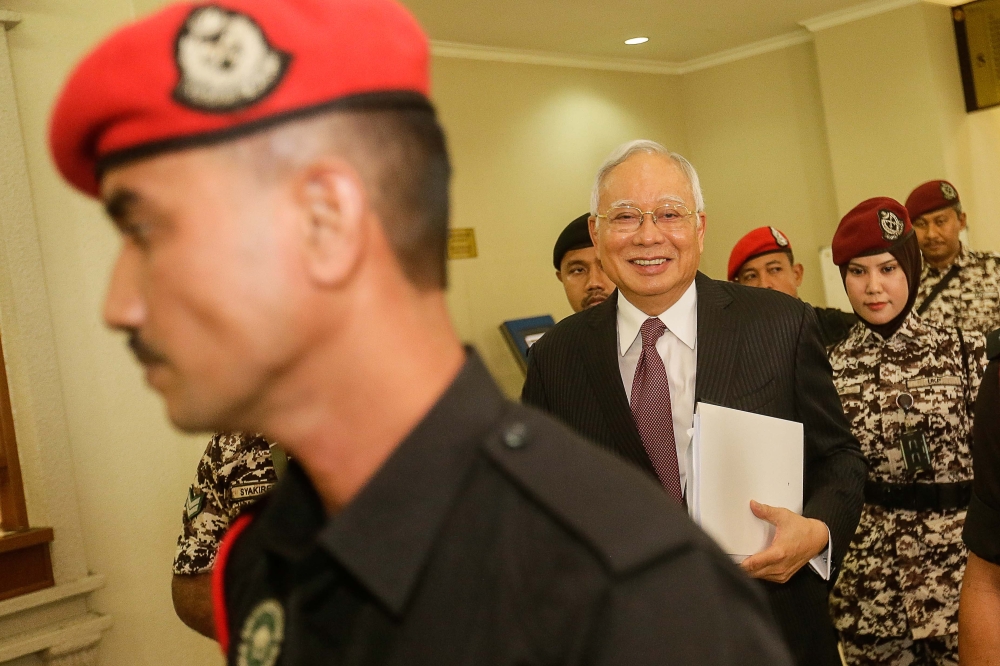 Former prime minister Datuk Seri Najib Razak's 1MDB trial before trial judge Datuk Collin Lawrence Sequerah resumes April 1. — Picture by Sayuti Zainudin