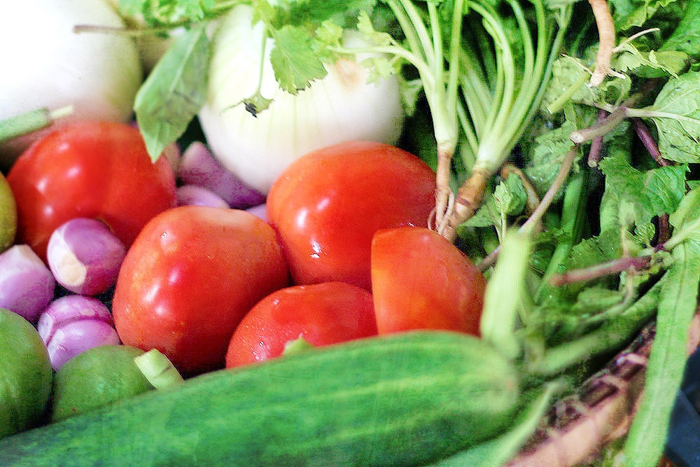 Use the freshest vegetables you can find for the salad.