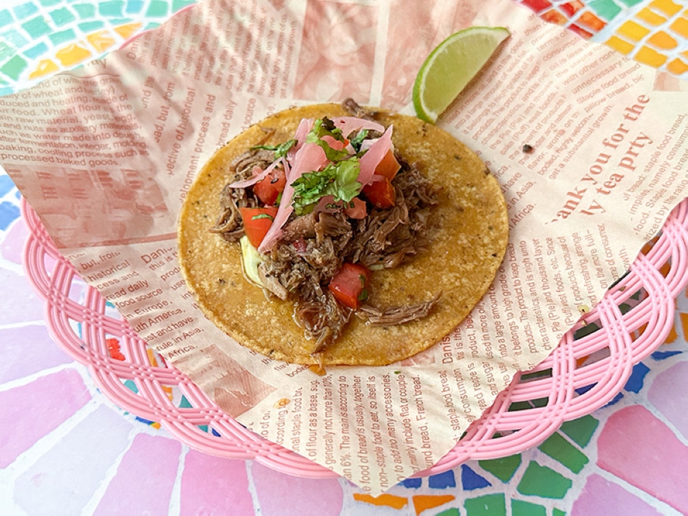 My favourite was the Birria Lamb Taco with its juicy, tender lamb cooked for 12 hours