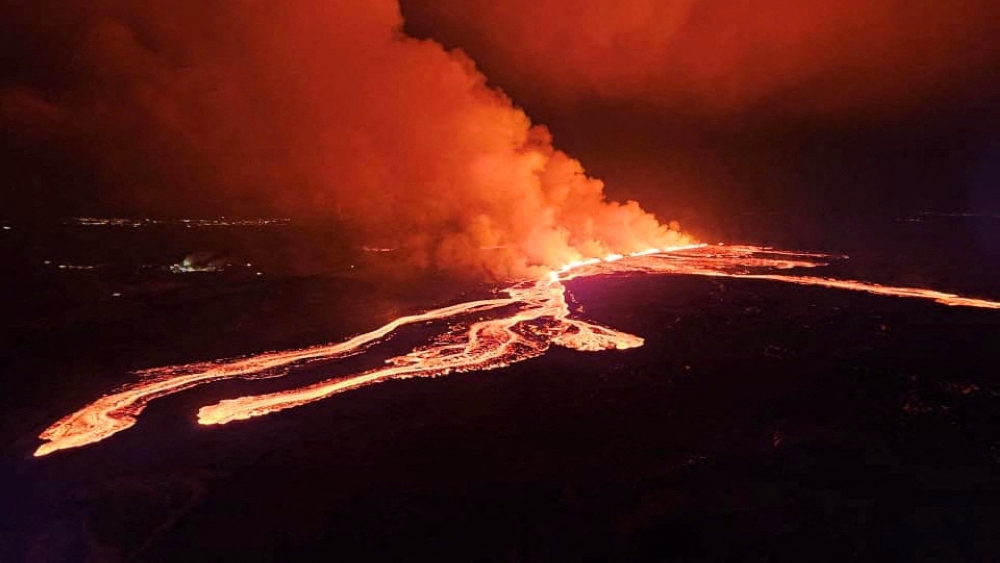 Magma had been accumulating underground on the Reykjanes peninsula near Iceland’s capital Reykjavik since the last eruption in February, prompting authorities to warn of an imminent eruption. — Public Safety Department of the National Police handout via Reuters