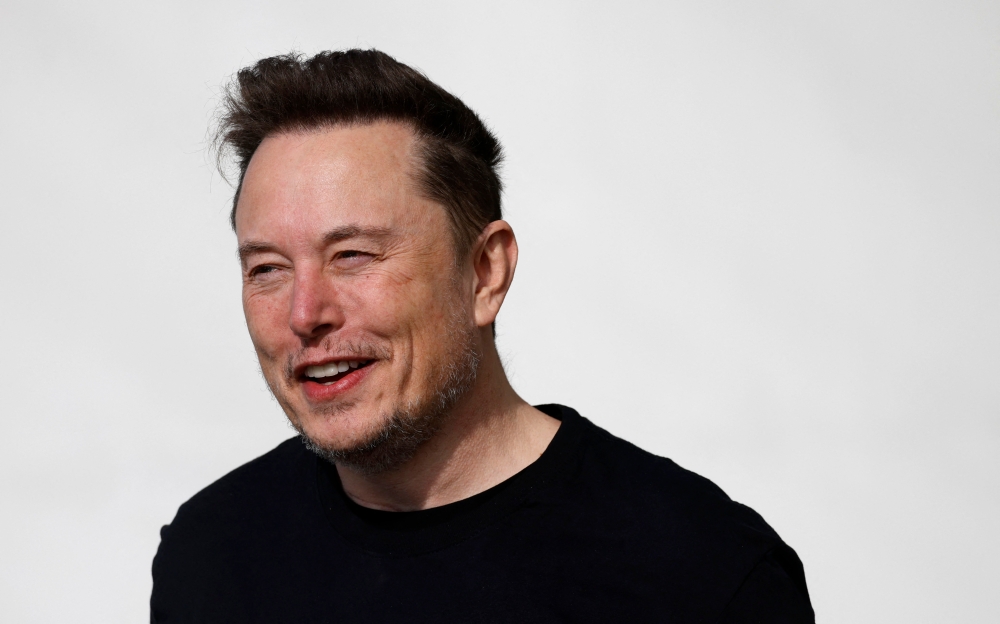 Elon Musk suggested his use of drugs benefits Tesla investors in an interview released yesterday, saying he takes prescribed ketamine to treat his “negative frame of mind”. — AFP pic