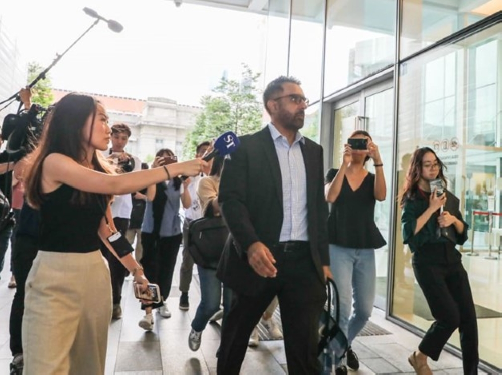Workers' Party chief Pritam Singh at the State Courts on March 19. — TODAY pic