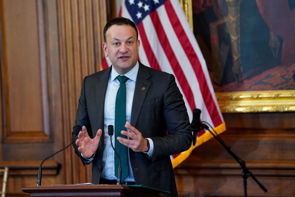 Irish Prime Minister Leo Varadkar is to stand down from the position, his party announced. — Reuters pic