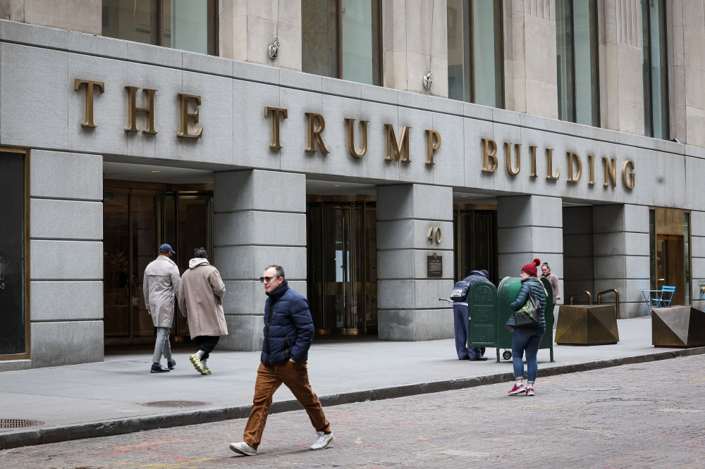 Trump’s campaign called for donations from one million of his backers, warning he could lose his New York properties as part of the case. — Reuters pic