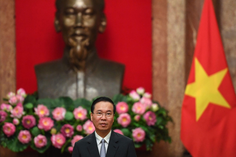 Vietnam’s parliament met today to approve the resignation of President Vo Van Thuong, just a year after his predecessor fell victim to a wide-reaching graft purge and political feuding roiling the communist state. — AFP pic