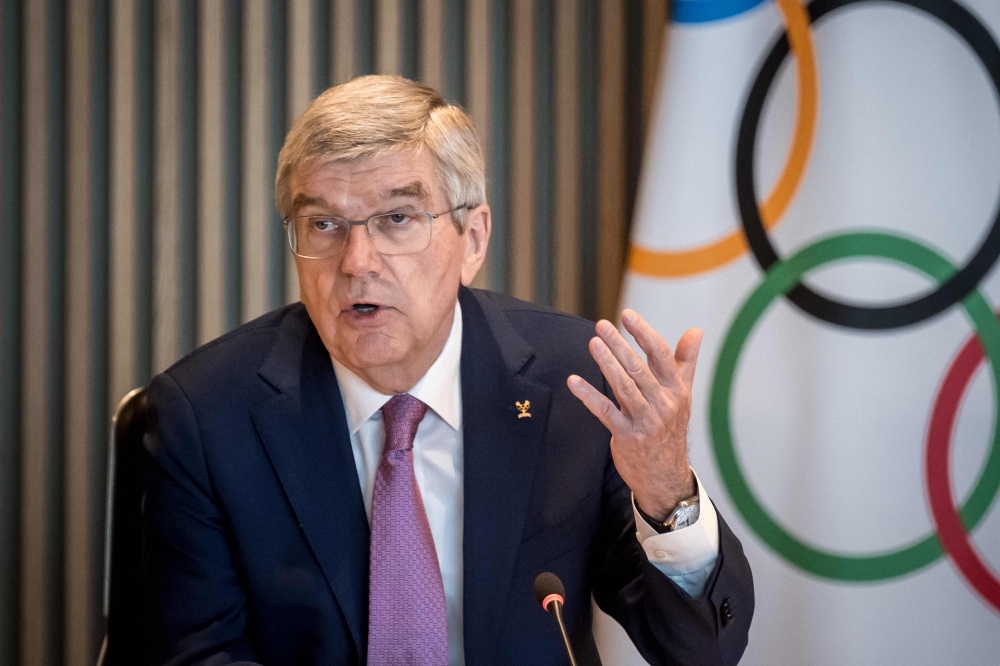 International Olympic Committee (IOC) President Thomas Bach opens an Executive Board meeting at IOC headquarters in Lausanne March 19, 2024. — AFP pic 