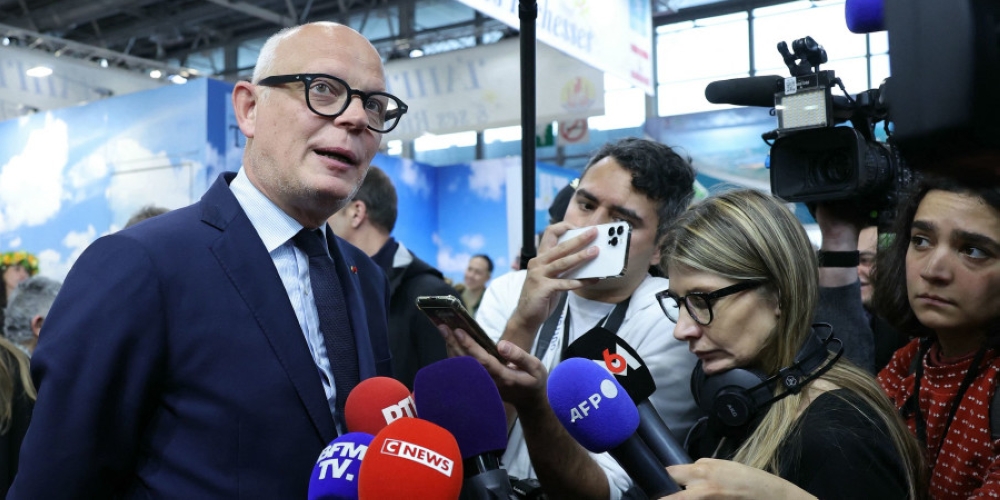 Edouard Philippe is co-author of the original book and co-script writer for the TV show  'Dans l'ombre'. — AFP pic