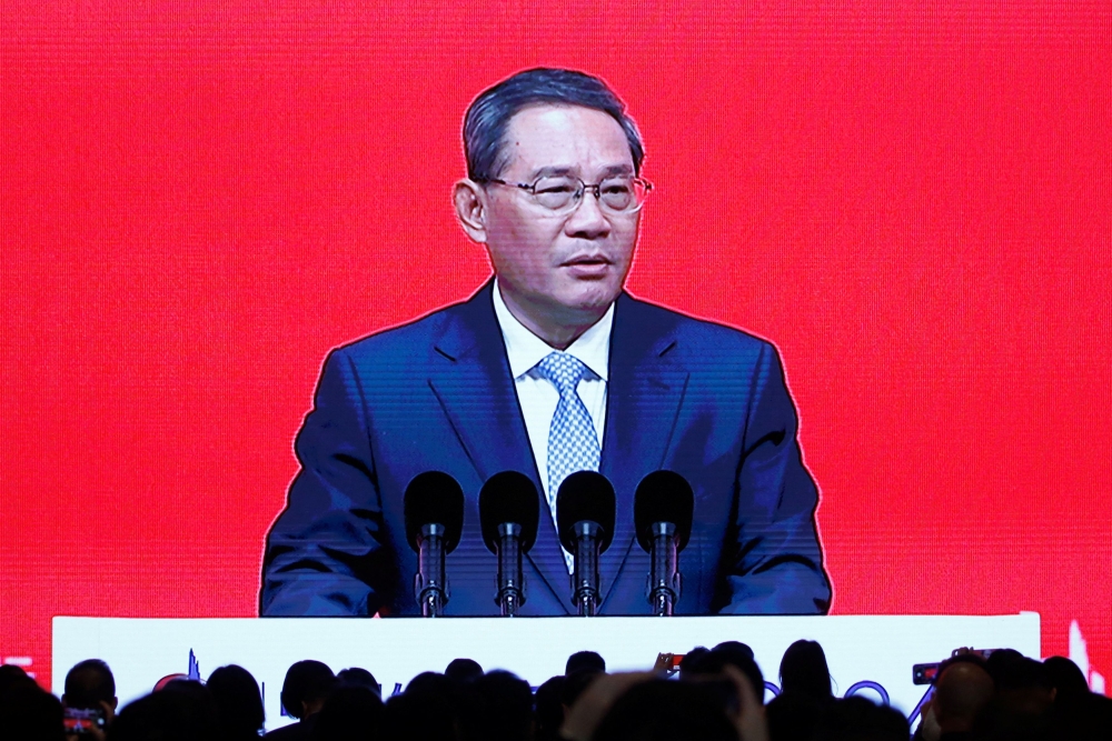 China will carefully study issues of market access and cross-border data flows and will soon issue new regulations in these areas, Premier Li Qiang told an audience of global CEOs and Chinese policymakers today. — Reuters pic