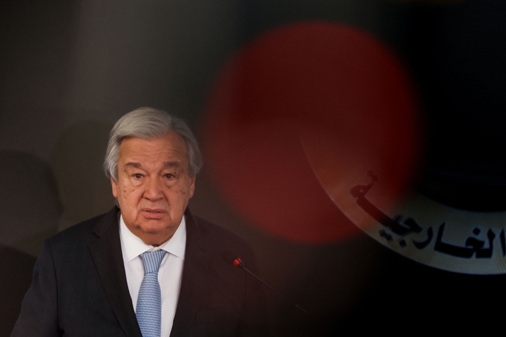 Speaking after meeting Egypt’s president and foreign minister in Cairo, UN Secretary-General Antonio Guterres also warned of the impact the war in Gaza was having around the globe. — Reuters pic