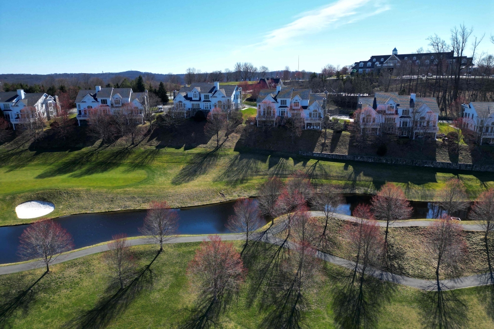 An aerial view of the Trump National Golf Club is seen on March 22, 2024 in Briarcliff Manor, New York. — AFP pic