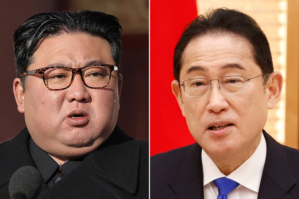 Japanese Prime Minister Fumio Kishida has requested a summit with North Korean leader Kim Jong-un. — AFP pic
