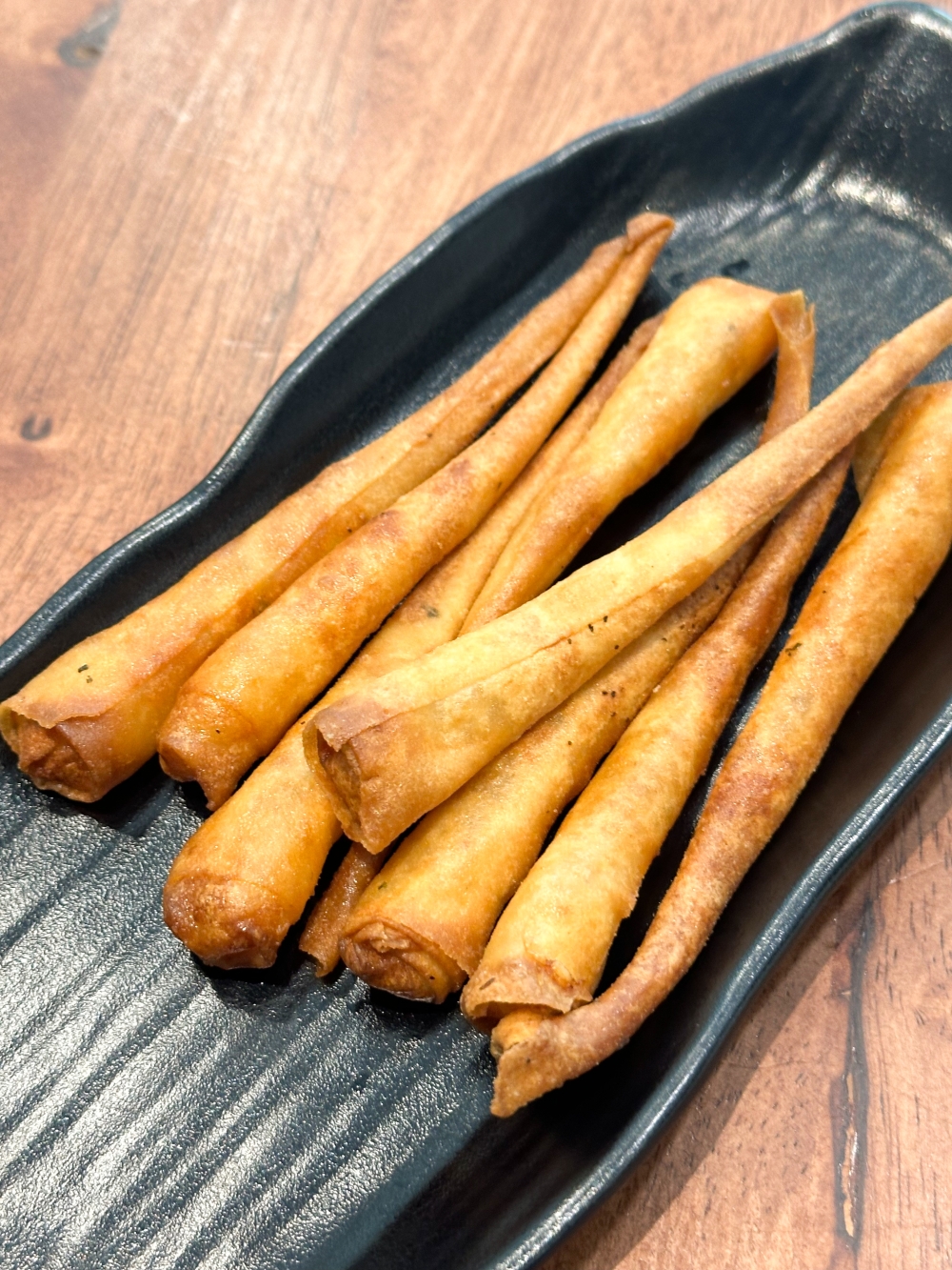 The unusual Fried Prawn Twister which has a shelled prawn at the base of a crunchy cone.