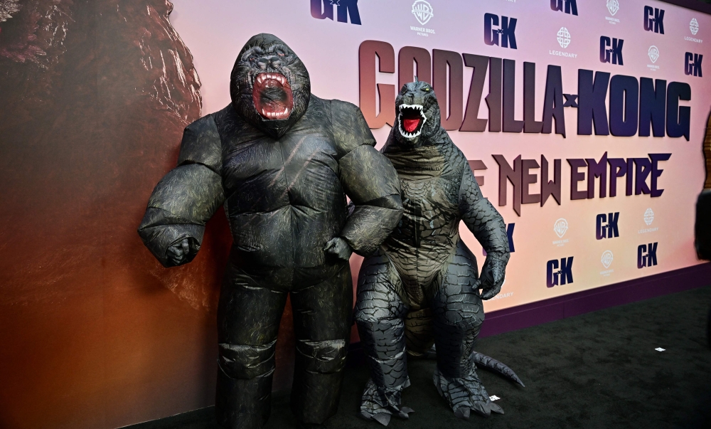 Giant monsters Kong and Godzilla are back after 2021’s Godzilla vs. Kong but this time, instead of causing devastating destruction by fighting each other, they are teaming up — and causing devastating destruction together. — AFP pic