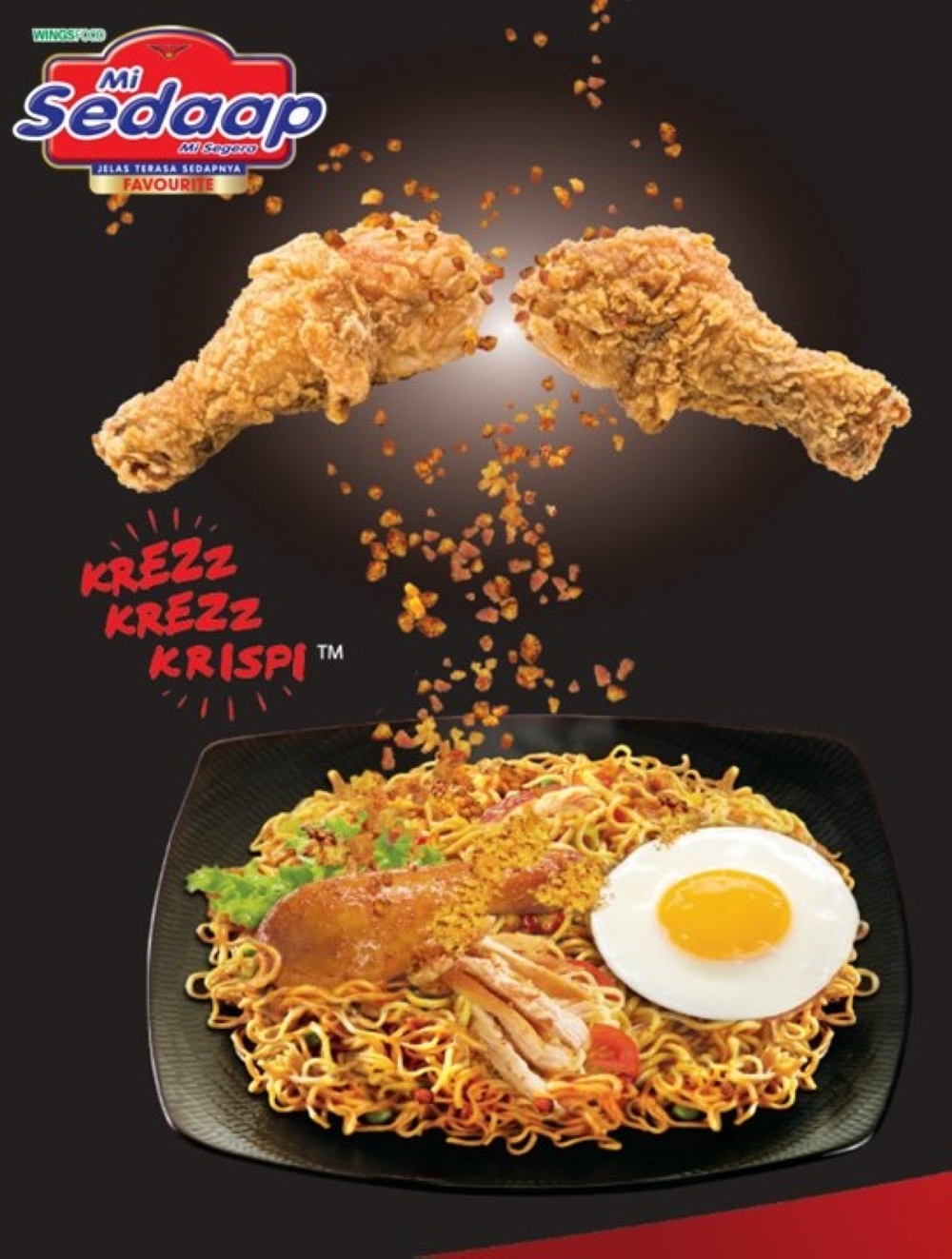 The Mi Sedaap Goreng Ayam Krispi comes with Kriuk-Kriuk ® fried onions coated with chicken taste — Picture courtesy of Gentle Supreme Sdn Bhd