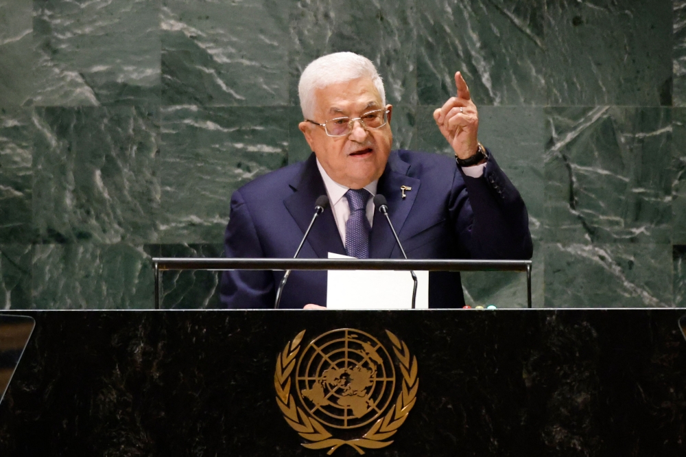 Palestinian Authority president Mahmud Abbas today approved the new government presented by prime minister Mohammed Mustafa. — AFP pic