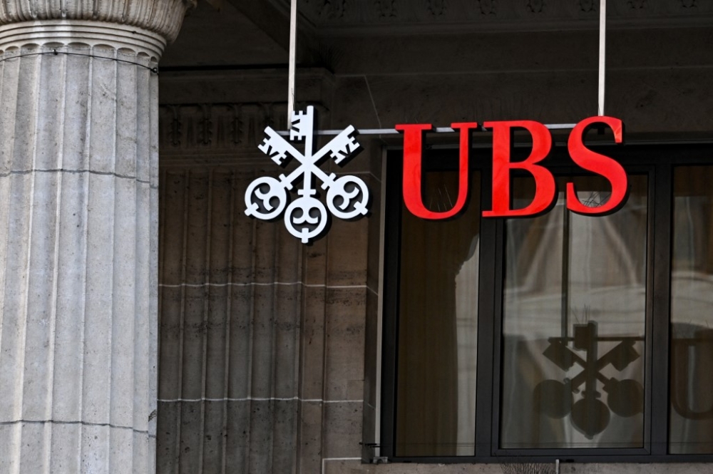 UBS bought Credit Suisse at the bargain price of US$3.25 billion (RM15.4 billion).— AFP pic