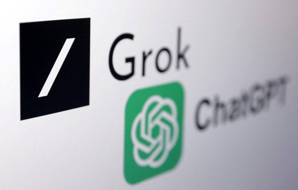 The new version, called Grok-1.5, will be made available to early testers and existing Grok users on social media platform X. — Reuters pic