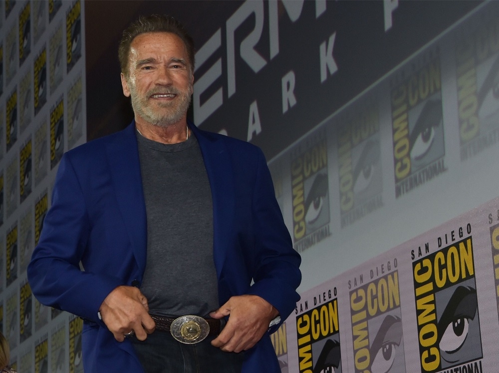 Actor Arnold Schwarzenegger arrives for the â€˜Terminator: Dark Fateâ€™ panel in Hall H of the Convention Center during Comic Con in San Diego, California July 18, 2019. - AFP pic