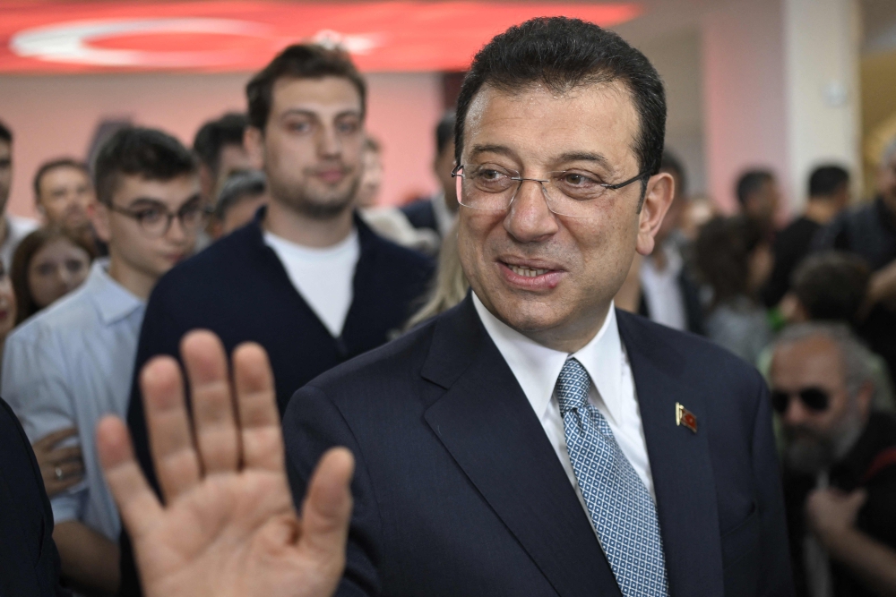 With 96 per cent of ballot boxes opened, Istanbul’s CHP mayor Ekrem Imamoglu said he had seen off the challenge from Erdogan’s candidate by more than one million votes. — AFP pic