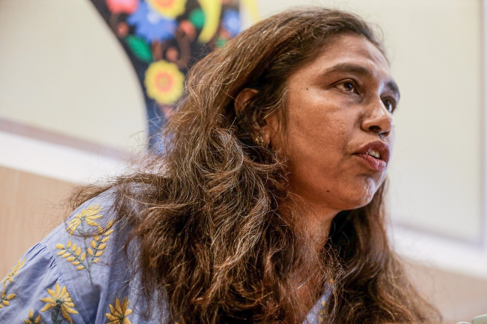 Former executive director Sumitra Visvanathan alleged that the appointments made following mass resignations earlier this year were unlawful and put the WAO at risk of being deregistered. — Picture by Sayuti Zainudin 