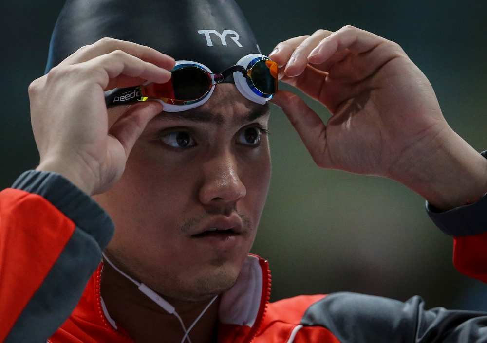 Schooling, who made history for the republic by winning a gold medal at the 2016 Olympics in Rio de Janeiro in the 100m butterfly event, thanked his family, coaches, teammates, and supporters for their encouragement throughout his career. — Picture by Firdaus Latif
