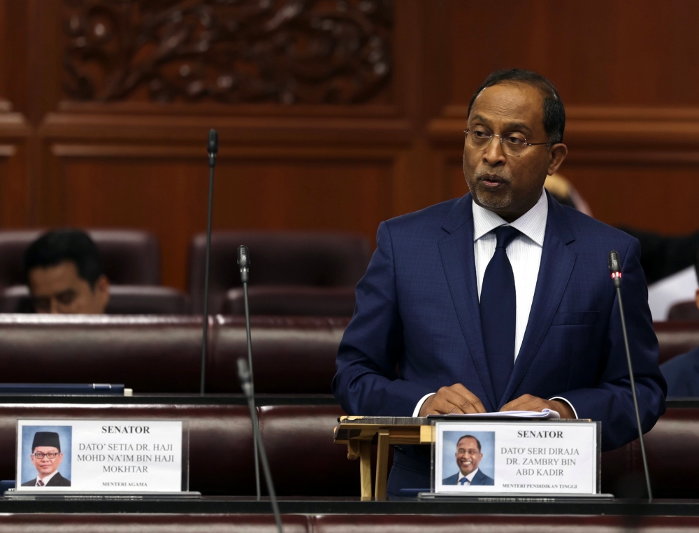Higher Education Minister Datuk Seri Zambry Abd Kadir when winding-up the debate emphasised the government’s duty to fulfil the aspirations of undergraduates and students seeking change in the management of student organisations within the current context. — Bernama pic 