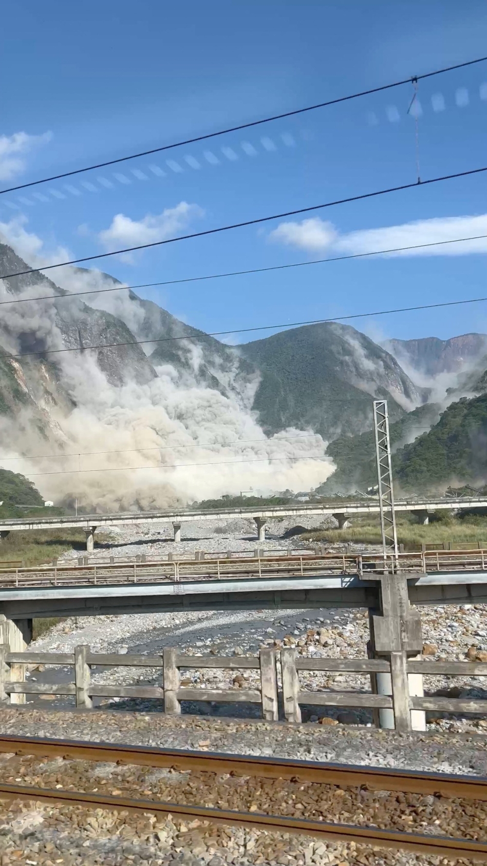A view of a landslide after an earthquake hit the eastern coast of Taiwan in Xiulin, Hualien in this still image obtained from a social media video. — Reuters pic/Tutuloveeat