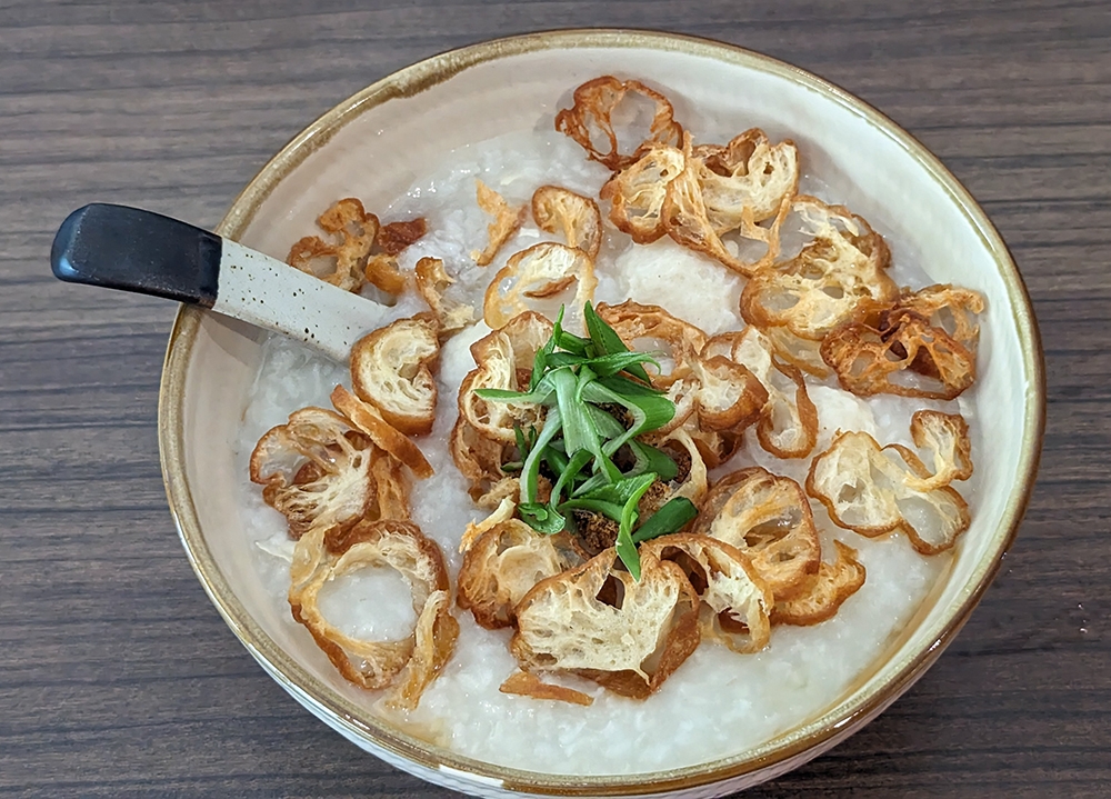 Handmade Fish Paste Ball porridge is as comforting as it is tasty.