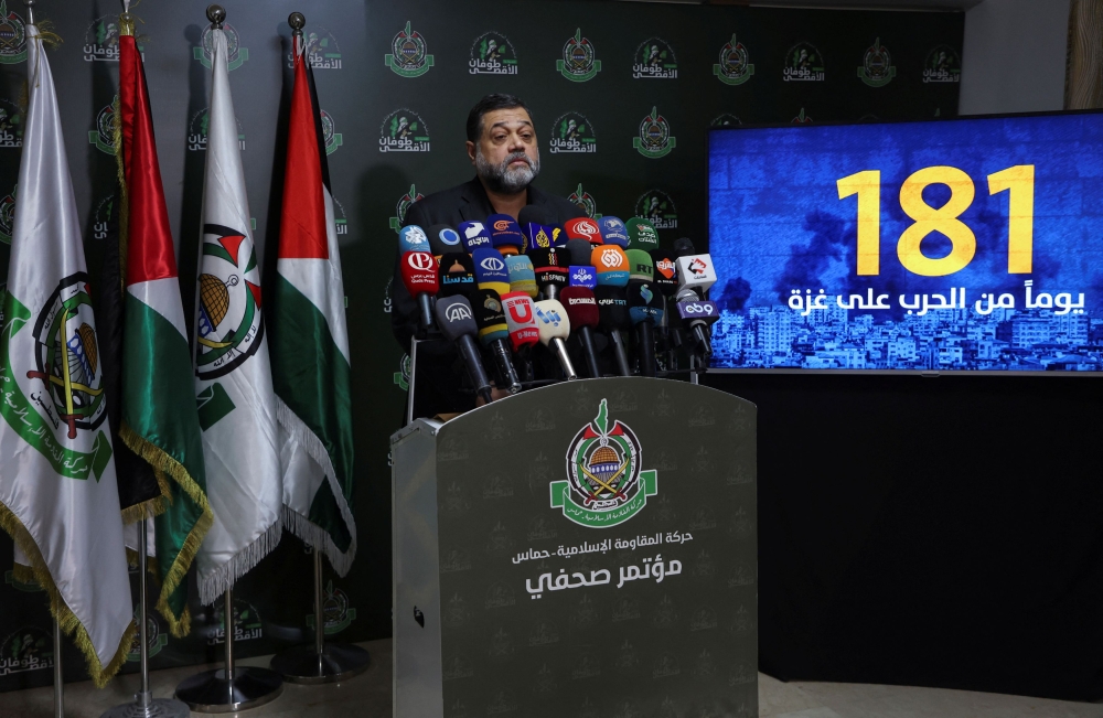 Hamas official Osama Hamdan said today there has been no progress in Gaza ceasefire talks despite the movement showing flexibility. –– Reuters pic