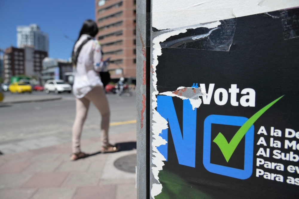 Nearly 66 per cent of the 4,560 people surveyed by Click Research between March 29 and April 1 said they would vote 'yes', while 34 per cent would opt for 'no', the firm said late yesterday.. — AFP pic