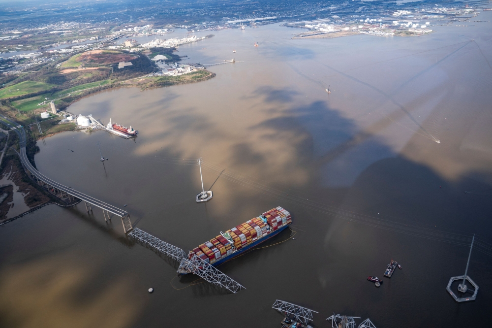 The US Army Corps of Engineers said yesterday it expects to open a new channel to the Port of Baltimore by the end of April, freeing up commercial shipping blocked by a collapsed bridge. — Reuters pic