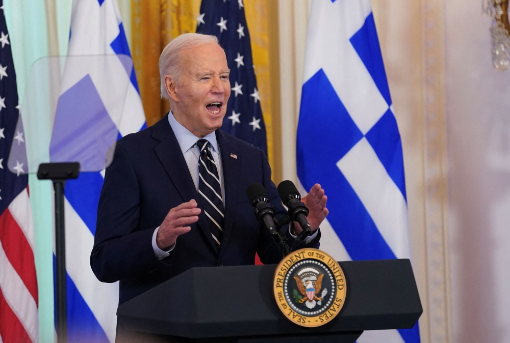 On Thursday in a call with Prime Minister Benjamin Netanyahu, Biden threatened to condition US support for Israel's offensive in Gaza on its taking concrete steps to protect aid workers and civilians. ― Reuters pic