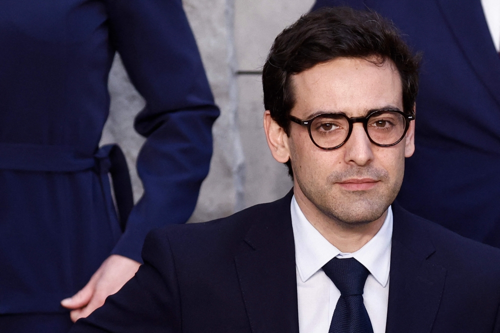 France's Foreign and European Affairs Minister Stephane Sejourne looks on as he arrives for an official photo during the North Atlantic Council (NAC) Ministers of Foreign Affairs meeting at the NATO headquarters in Brussels on April 3, 2024. — AFP pic