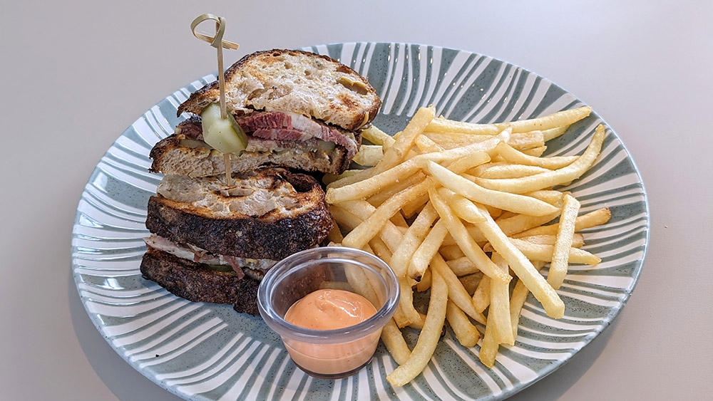 The house-cured Salt Beef Sandwich is a Chinoz classic brought back to life here.