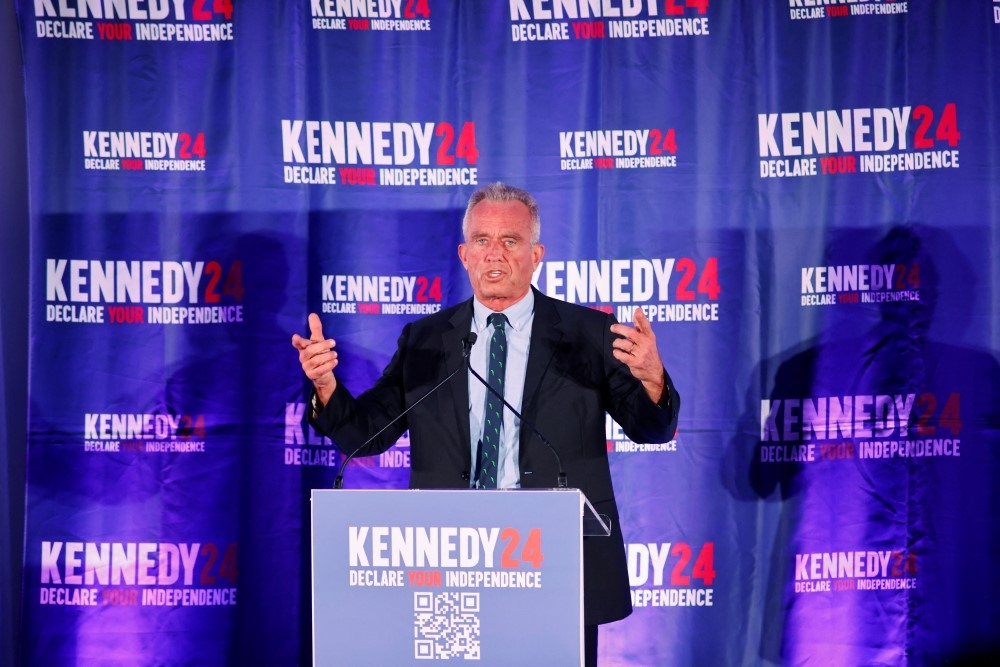 File photo of Robert F. Kennedy Jr. at a rally in North Carolina, January 12, 2024. — Reuters pic