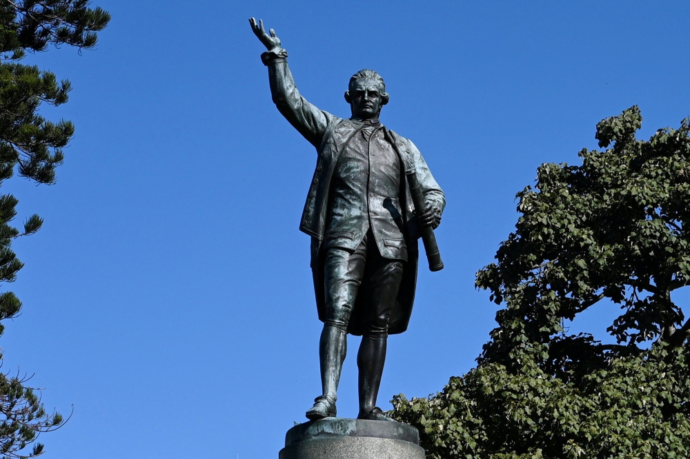 A statue of Royal Navy explorer Captain James Cook stands in Sydney June 11, 2020. — Reuters pic  