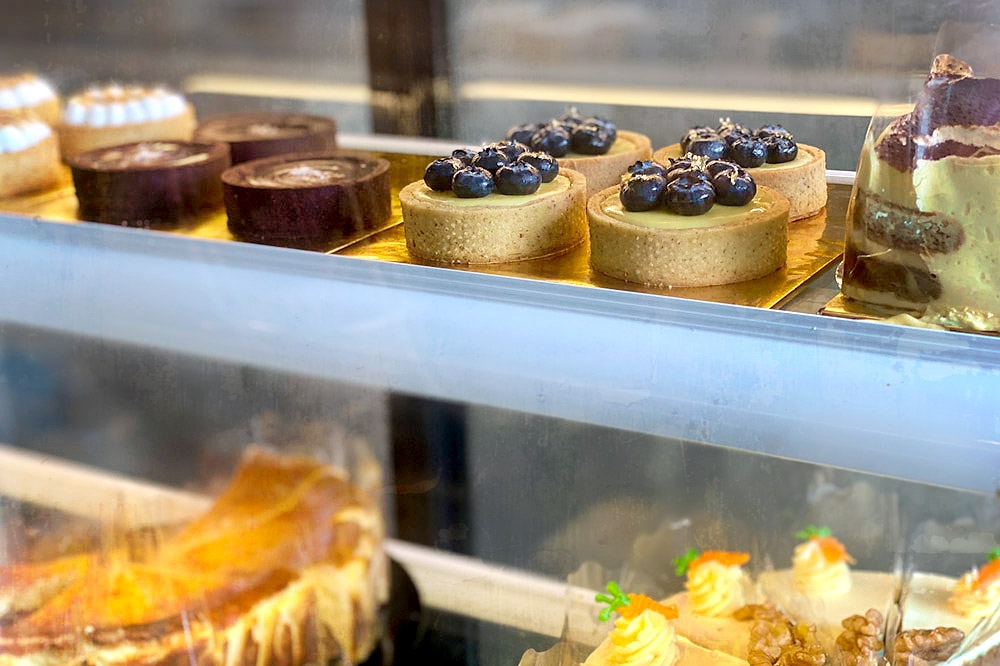 The bakery-café also offers an array of cakes and tarts.