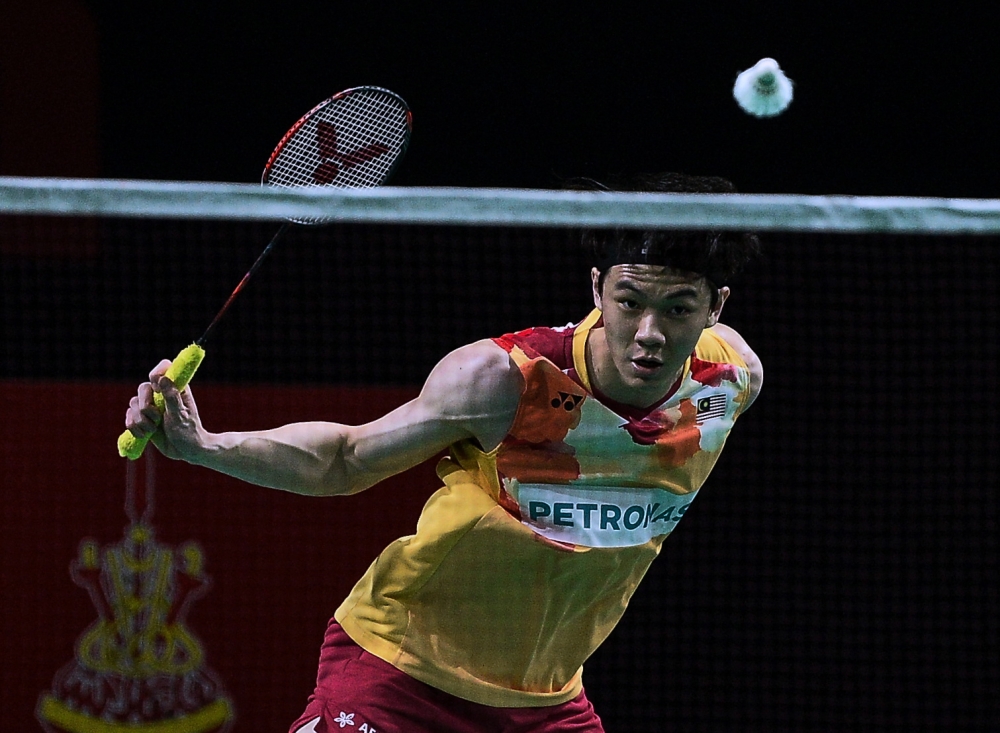 Lee Zii Jia will next meet Taiwan’s Chou Tien Chen, who also had an easy passage in the first round when China’s Weng Hong Yang retired after losing 16-21 in the first game. — Bernama file pic